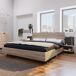 Cama de matrimonio de madera maciza Cama de matrimonio de madera maciza Negro/ Madera
