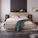 Cama de matrimonio de madera maciza Cama de matrimonio de madera maciza Negro/ Madera