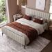Cama de matrimonio de lino 165x209 Cama de matrimonio de lino 165x209 Beige