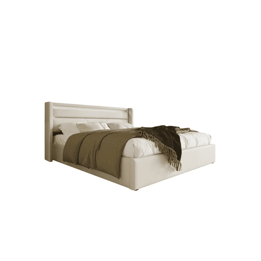 Cama de casal de pu 140x200cm com armazenamento e luz LED,branco Cama de casal de pu 140x200cm com armazenamento e luz LED,branco