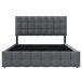 Cama de matrimonio de lino con 4 cajónes 151x210 Cama de matrimonio de lino con 4 cajónes 151x210 Gris