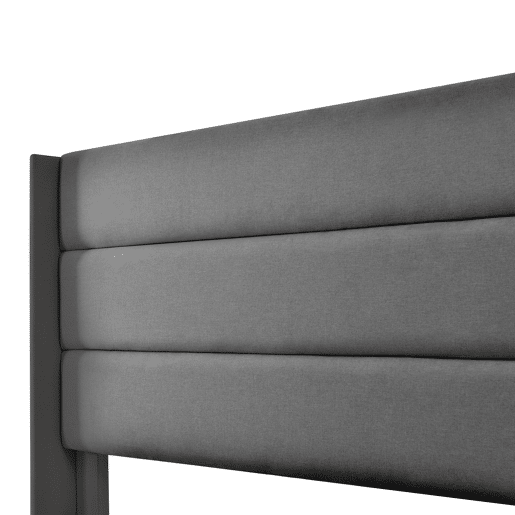 Cama de casal de linho 140x200cm com armazenamento,cinzento