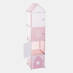 WELL HOME - Coluna de estante rosa 34x31,5x139cm