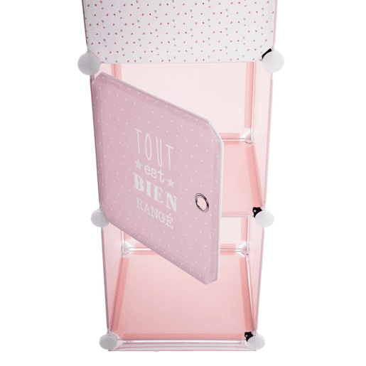 WELL HOME - Coluna de estante rosa 34x31,5x139cm
