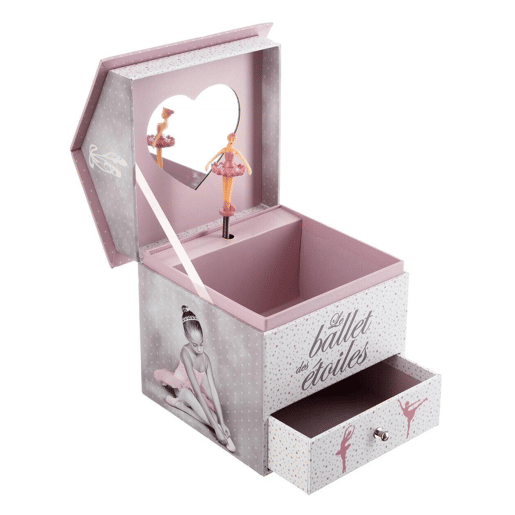 WELL HOME - Guarda-joias musical com caixa organizadora bailarina 14,3x14,2x16cm