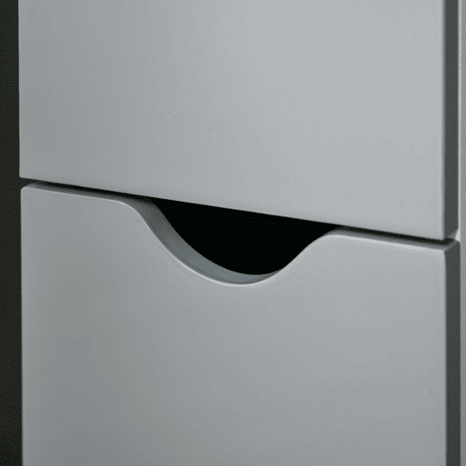 kleankin Coluna Casa de Banho com 2 Portas e 2 Prateleiras Abertas Coluna Auxiliar para Casa de Banho Sala de Estar Dormitório Estilo Moderno 15,2x29,8x118cm Branco e Cinza