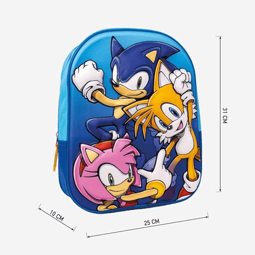 MOCHILA INFANTIL SONIC 3D