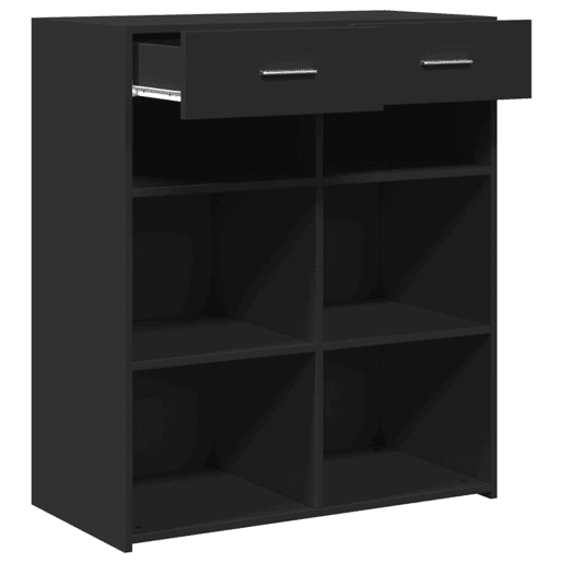vidaXL Aparador 80x42,5x93 cm cm derivados de madeira preto
