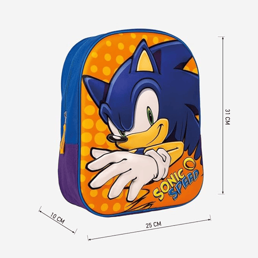 MOCHILA INFANTIL SONIC 3D