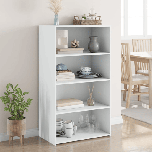 vidaXL Armário alto 70x41x124 cm derivados de madeira branco