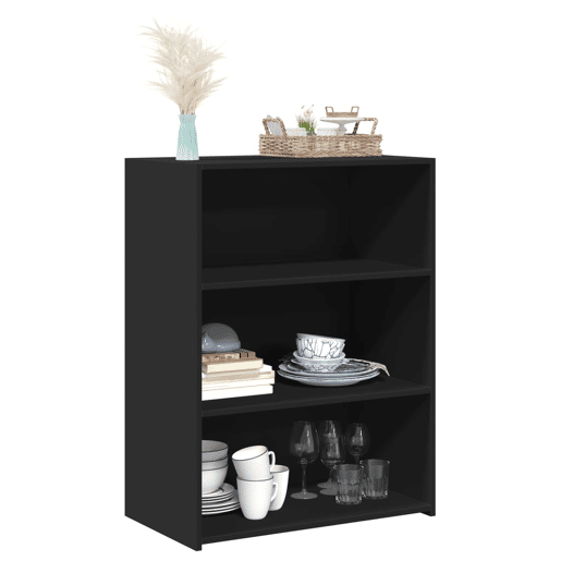 vidaXL Aparador 70x41x93 cm derivados de madeira preto