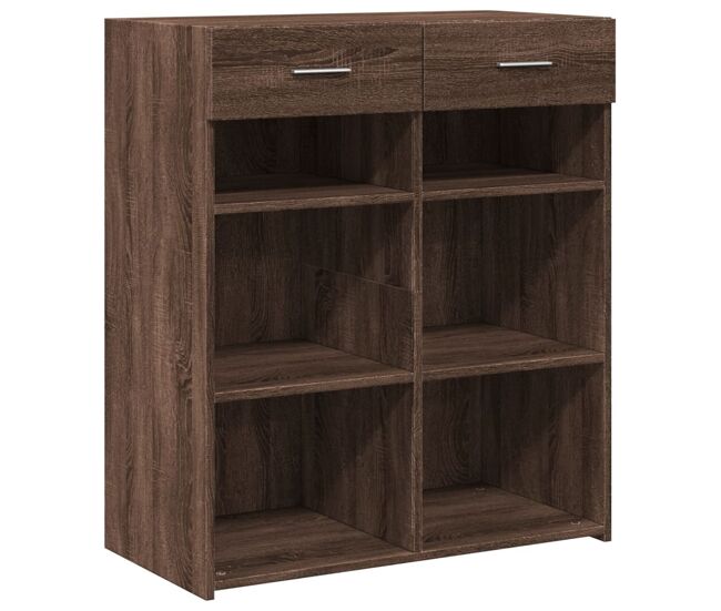 Vidaxl aparador de madera de ingeniería marrón roble 80x42,5x93 cm