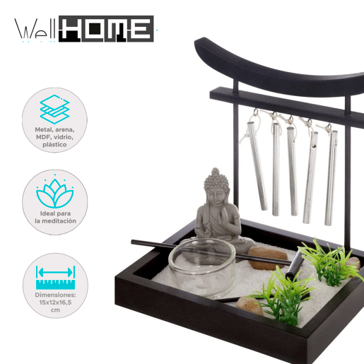 WELL HOME - Sinos Zen de Jardim 15x12cm