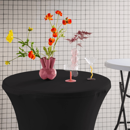 Mesa de pé dobrável com cobertura de proteção, set de 2, Gala + cobertura x2, Preto, 81x81x110 cm