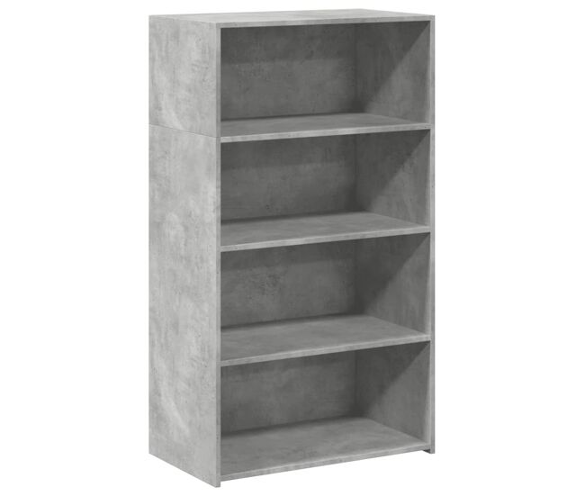 Vidaxl aparador alto madera de ingeniería gris hormigón 70x41x124 cm