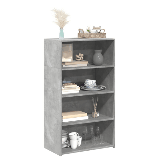 vidaXL Armário alto 70x41x124 cm derivados de madeira cinza cimento