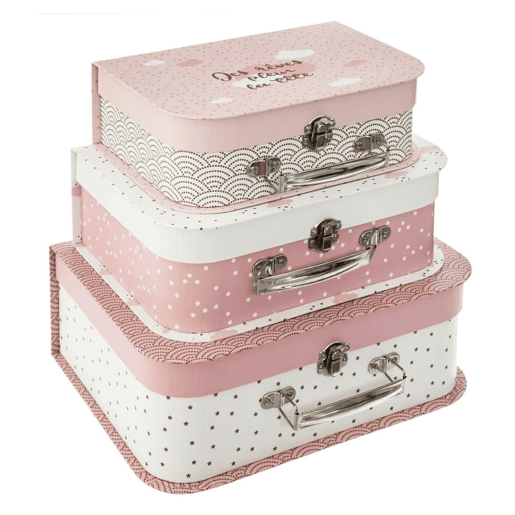 BEM CASA - Conjunto de 3 malas infantis, ideal para crianças 29,5x22,1x10,6cm