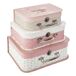 WELL HOME - Set de 3 maletitas infantiles, para niños WELL HOME - Set de 3 maletitas infantiles, para niños Rosa