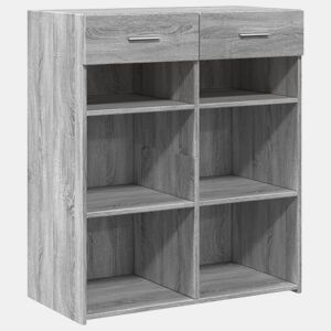 vidaXL Aparador 80x42,5x93 cm derivados de madeira cinzento sonoma