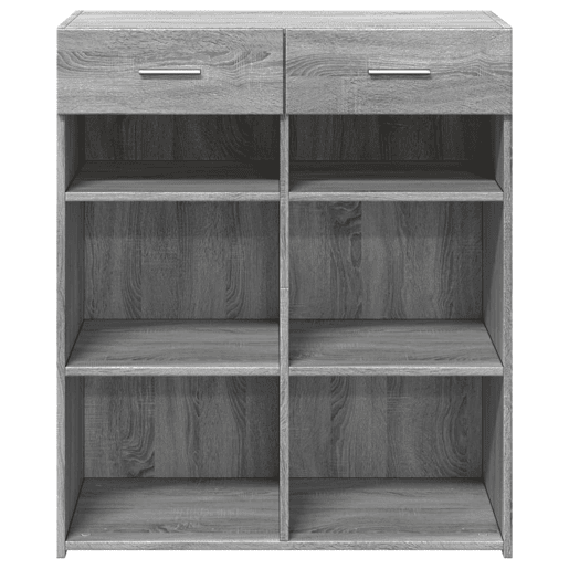 vidaXL Aparador 80x42,5x93 cm derivados de madeira cinzento sonoma