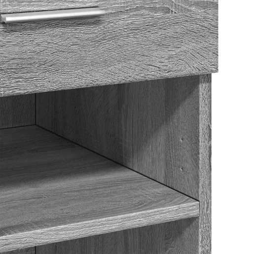 vidaXL Aparador 80x42,5x93 cm derivados de madeira cinzento sonoma