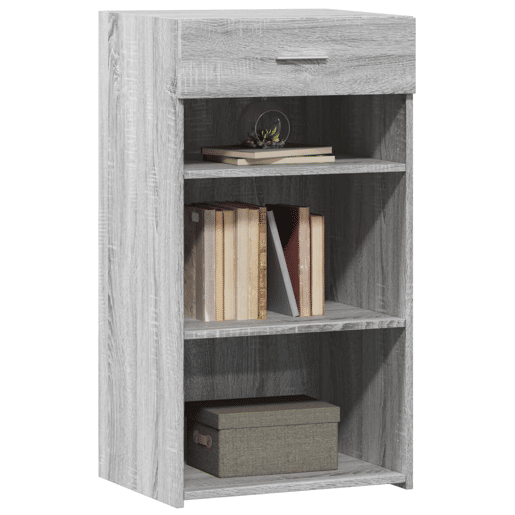 vidaXL Aparador 50x42,5x93 cm derivados de madeira cinzento sonoma