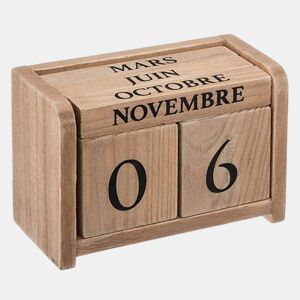 WELL HOME - Calendário colonial de madeira 7,5x5x11cm