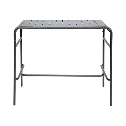 Mesa alta de jardim, 4 cadeiras altas de aço, Amelia, Antracite, 120x70x95 cm Mesa alta de jardim, 4 cadeiras altas de aço, Amelia, Antracite, 120x70x95 cm