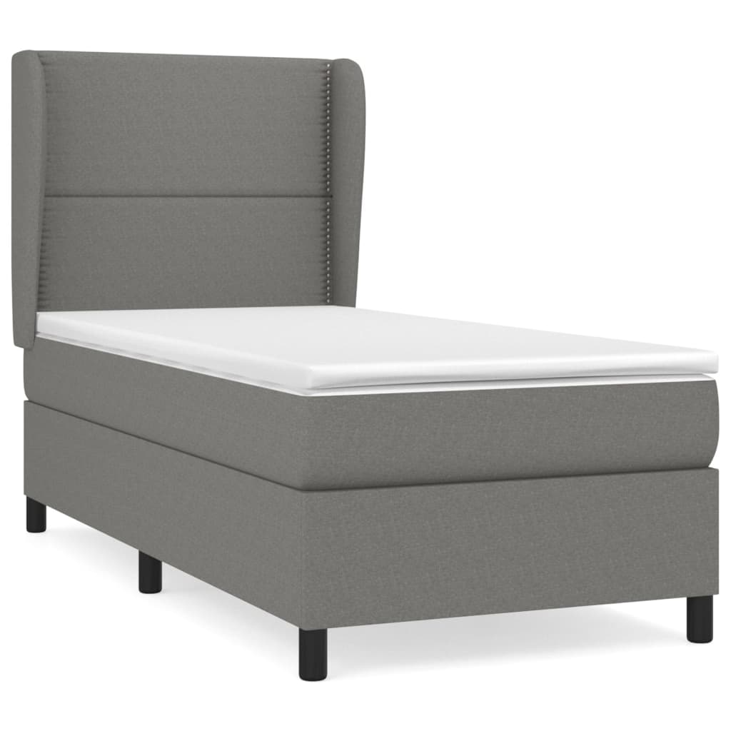 Cama box spring 100x200 Gris Oscuro