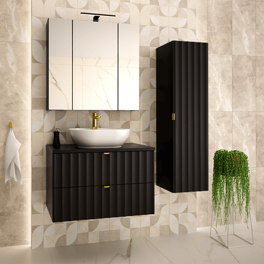 Móvel de toucador 80 cm Lexa Preto