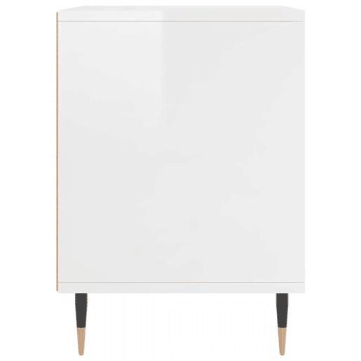 vidaXL Mesa de cabeceira 2 pcs derivados de madeira branco brilhante