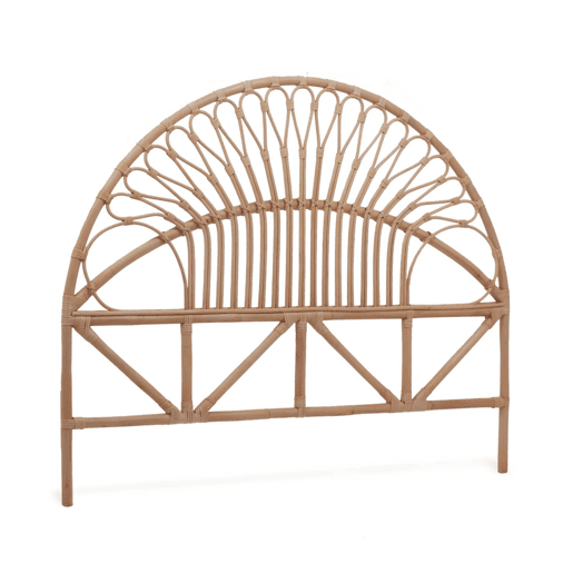 Cabeceira de vime natural, Malacca, 140x3x115 cm