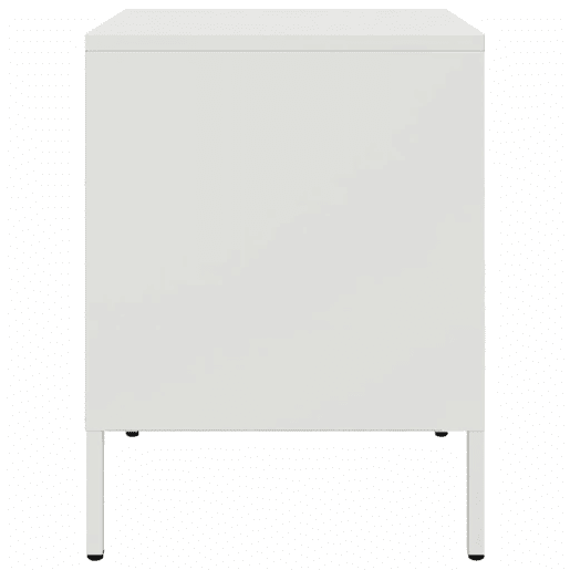 vidaXL Mesa de cabeceira 36x39x50,5 cm aço branco vidaXL Mesa de cabeceira 36x39x50,5 cm aço branco