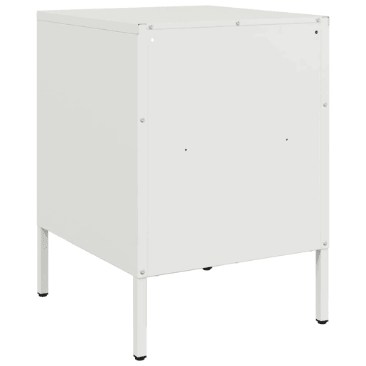 vidaXL Mesa de cabeceira 36x39x50,5 cm aço branco vidaXL Mesa de cabeceira 36x39x50,5 cm aço branco
