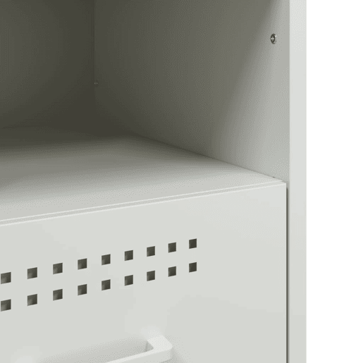 vidaXL Mesa de cabeceira 36x39x50,5 cm aço branco vidaXL Mesa de cabeceira 36x39x50,5 cm aço branco