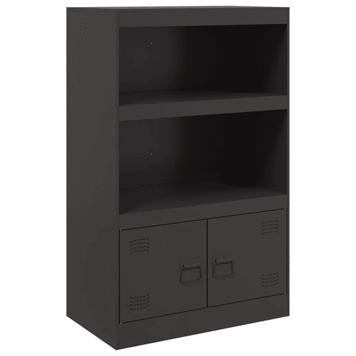 vidaXL Aparador 67x39x107 cm aço preto
