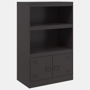vidaXL Aparador 67x39x107 cm aço preto