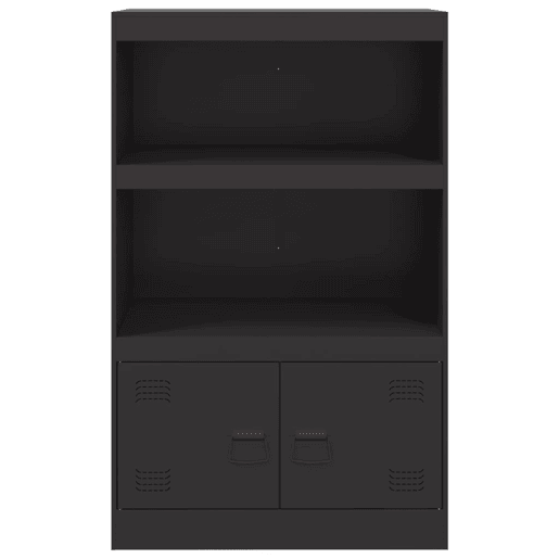 vidaXL Aparador 67x39x107 cm aço preto