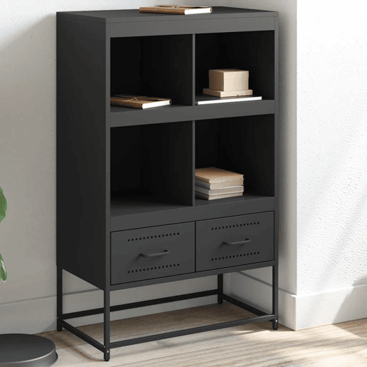 vidaXL Móvel alto 68x39x111,5 cm aço preto