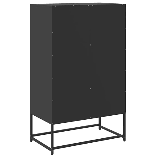 vidaXL Móvel alto 68x39x111,5 cm aço preto