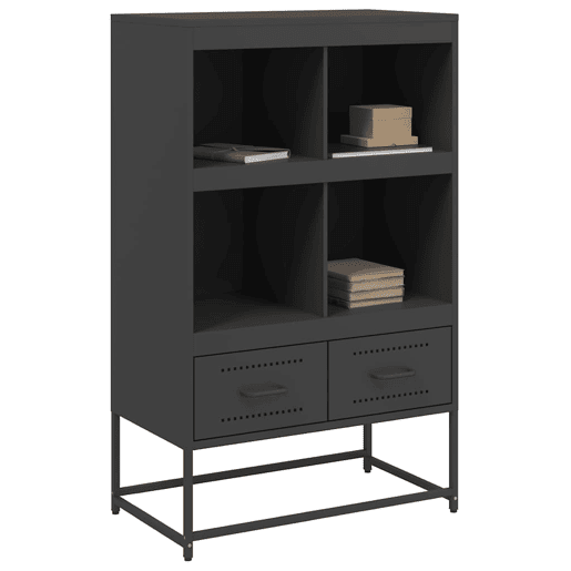 vidaXL Móvel alto 68x39x111,5 cm aço preto