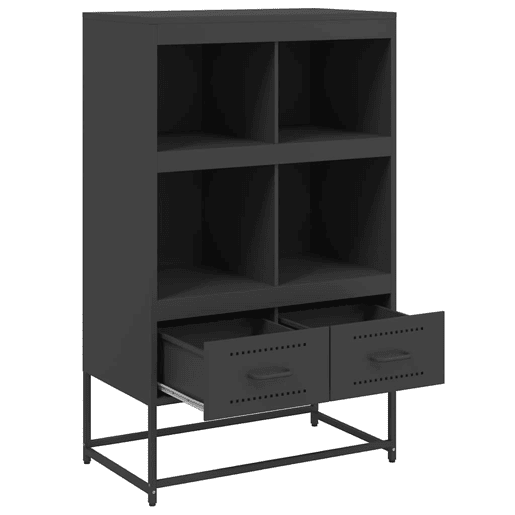 vidaXL Móvel alto 68x39x111,5 cm aço preto