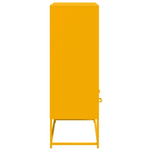 vidaXL Móvel alto 68x39x111,5 cm aço amarelo mostarda