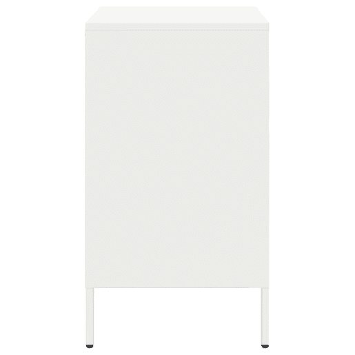 vidaXL Mesa de cabeceira 36x39x68 cm aço branco
