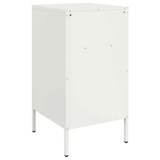 vidaXL Mesa de cabeceira 36x39x68 cm aço branco
