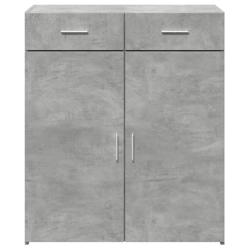 vidaXL Aparador 80x42,5x93 cm derivados de madeira cinzento cimento