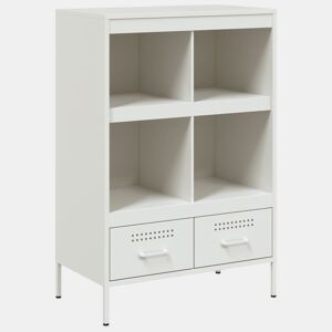vidaXL Móvel alto 68x39x101,5 cm aço branco
