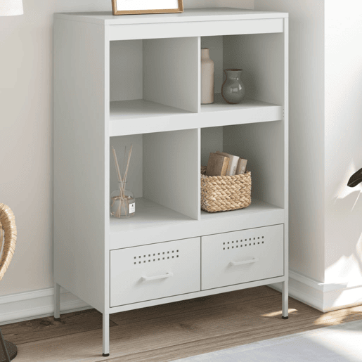 vidaXL Móvel alto 68x39x101,5 cm aço branco vidaXL Móvel alto 68x39x101,5 cm aço branco