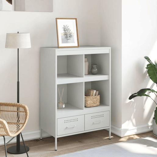 vidaXL Móvel alto 68x39x101,5 cm aço branco vidaXL Móvel alto 68x39x101,5 cm aço branco