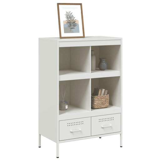 vidaXL Móvel alto 68x39x101,5 cm aço branco vidaXL Móvel alto 68x39x101,5 cm aço branco